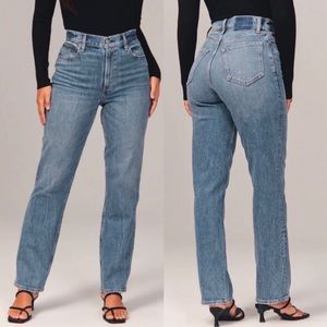 Abercrombie Tall The 90s Straight Ultra High Rise Jeans